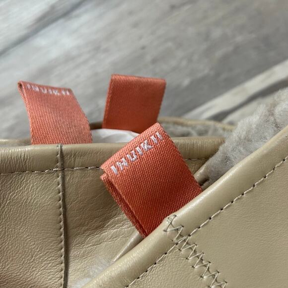 Inuikii Shearling Lined Leather Platform Winter Boots Beige Chunky Sole EU 39 - Picture 5 of 8